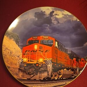 NSF Orange Train Decorative Plate